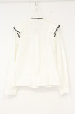 画像3: axes femme POETIQUE / 配色ピコレースボウタイブラウス M シロ O-26-10-06-063-AX-BL-IG-OS (3)