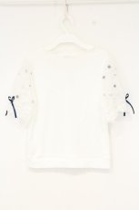 画像3: axes femme / ローズ×リボンカットカーデ F シロ O-26-10-06-068-AX-TO-IG-OS (3)