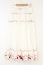 画像5: PINK HOUSE / チェリーモチーフ使いフリルスカート  シロ×アカ O-26-10-06-078-LO-SK-IG-OS (5)