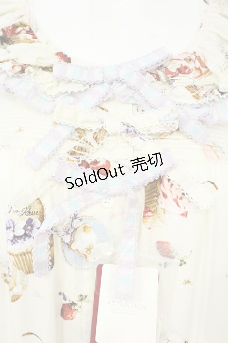 画像2: PINK HOUSE / スイーツスプリングバニープリントパッチワークワンピース  アイボリー O-26-10-06-083-LO-OP-IG-OS (2)