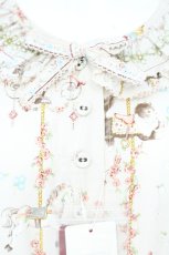 画像2: PINK HOUSE / メリーゴウランドプリントノースリーブワンピース  アイボリー O-26-10-06-084-LO-OP-IG-OS (2)