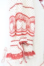 画像5: PINK HOUSE / いちごステッチレース使い水玉プリントワンピース  アイボリー×アカ O-26-10-06-087-LO-OP-IG-OS (5)