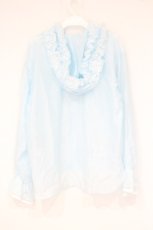 画像3: axes femme / フリルフードシアーシャツ F サックス O-26-10-06-011-AX-TO-IG-OS (3)
