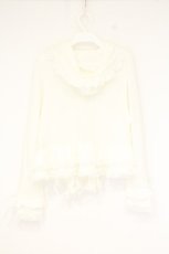 画像4: axes femme / UVカットフードフリルカーディガン  オフシロ O-26-10-06-012-AX-TO-IG-OS (4)