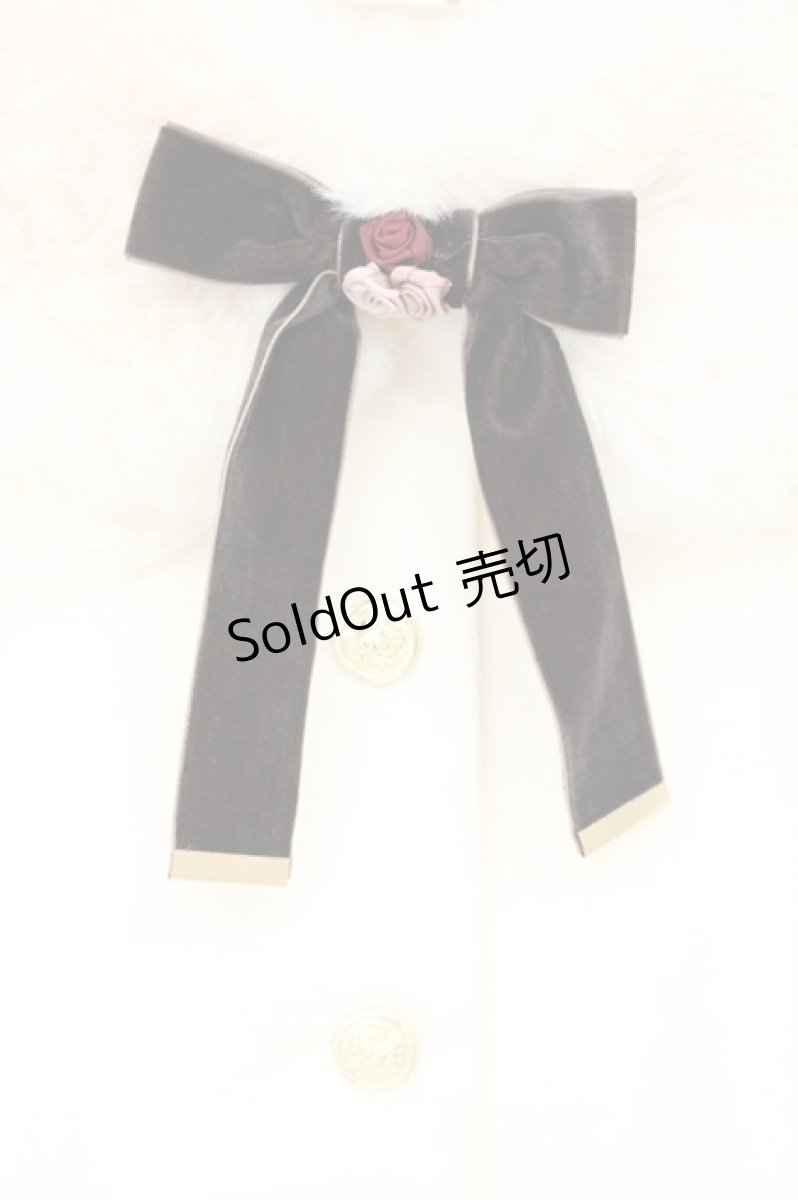 画像2: axes femme / ローズリボン付きフリルコート L オフシロ O-26-10-06-013-AX-CO-IG-OS (2)