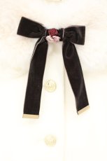 画像2: axes femme / ローズリボン付きフリルコート L オフシロ O-26-10-06-013-AX-CO-IG-OS (2)