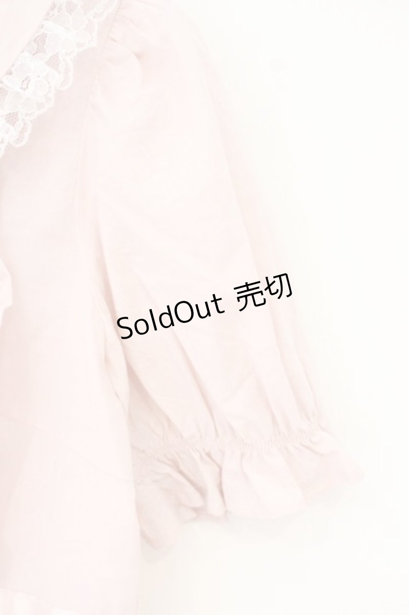 画像3: Lolime by mellfy memory / ribbon puff sleeve ruffle blouse　ブラウス M ピンク O-26-10-06-017-LO-BL-OW-OS (3)