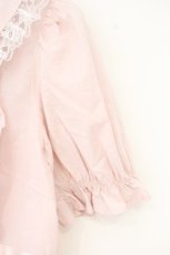 画像3: Lolime by mellfy memory / ribbon puff sleeve ruffle blouse　ブラウス M ピンク O-26-10-06-017-LO-BL-OW-OS (3)