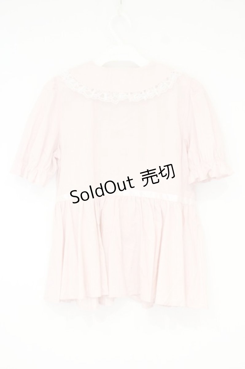 画像4: Lolime by mellfy memory / ribbon puff sleeve ruffle blouse　ブラウス M ピンク O-26-10-06-017-LO-BL-OW-OS (4)