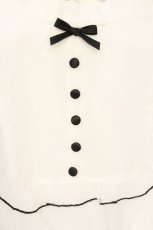 画像2: pium / スクエアフリルドッキングワンピース F クロ×シロ O-26-10-06-025-LO-OP-OW-OS (2)
