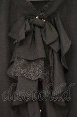 画像2: axes femme NOSTALGIE / ジャボ付きラッフルブラウス M クロ O-26-10-06-029-AX-BL-IG-OS (2)