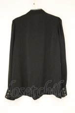 画像3: axes femme NOSTALGIE / ジャボ付きラッフルブラウス M クロ O-26-10-06-029-AX-BL-IG-OS (3)