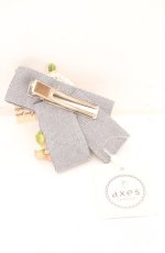 画像2: axes femme / フラワーモチーフクリップ  ブルー O-26-10-07-012-AX-AC-OW-OS (2)