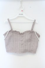 画像1: Ank Rouge / キラキラツイードビスチェ  ピンク O-26-10-09-012-CA-TO-IG-OS (1)