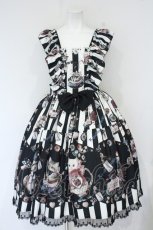 画像1: Royal Princess Alice / Alice in Cat Tea Party Spinコラボ ジャンパースカート  クロ O-26-10-09-029-LO-TO-IG-OS (1)