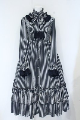 Preview of Classical Dot Stripe Dress  ネイビー×ホワイト