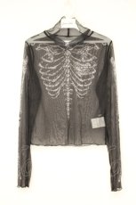 画像1: DARRDY / 肋骨デザイン長袖シアーカットソー F ブラック O-26-10-10-036-PU-TO-OW-OS (1)