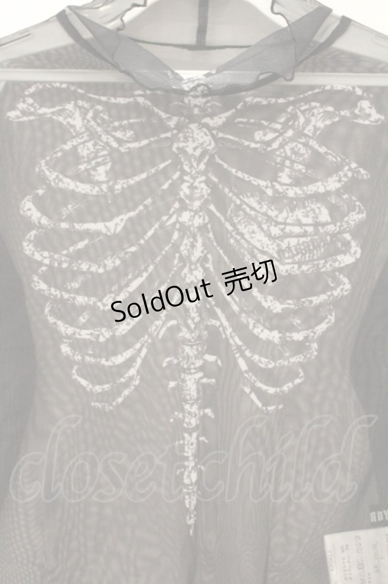 画像2: DARRDY / 肋骨デザイン長袖シアーカットソー F ブラック O-26-10-10-036-PU-TO-OW-OS (2)