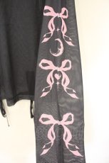 画像3: dependoll / ribbon tatoo sheer tops　シアートップス F ブラック×ピンク O-26-10-10-037-LO-TO-OW-OS (3)