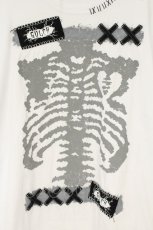 画像2: HELL CAT PUNKS / 肋骨ptTシャツ  ホワイト O-26-10-10-038-PU-TO-OW-OS (2)