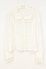 画像1: Innocent World / スクエアーカラーブラウス M シロ O-26-10-10-005-IW-BL-OW-OS (1)