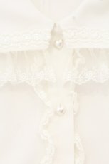 画像2: Innocent World / スクエアーカラーブラウス M シロ O-26-10-10-005-IW-BL-OW-OS (2)