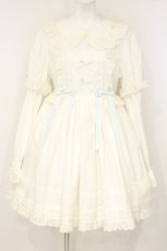 画像1: 中国ロリータ【小能熊】 / Laura Doll ワンピース  シロ×サックス O-26-10-10-046-LO-OP-IG-OS (1)