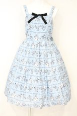 画像1: axes femme kawaii / アリス柄ワンピース M サックス O-26-10-10-059-AX-OP-OW-OS (1)
