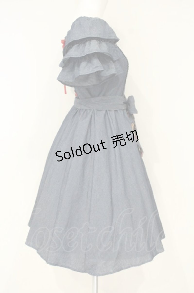 画像3: axes femme kawaii / ベアズベーカリー刺繍ワンピース M インディゴ O-26-10-10-061-AX-OP-OW-OS (3)