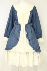 画像1: axes femme kawaii / オリビアワンピース M ブルー O-26-10-10-067-AX-OP-OW-OS (1)