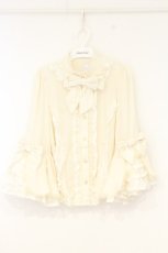 画像1: axes femme kawaii / 姫袖7分丈ブラウス M キナリ O-26-10-10-075-AX-BL-OW-OS (1)