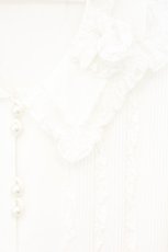 画像2: INGEBORG / パールボタンピンタック半袖ブラウス  シロ O-26-10-10-027-LO-BL-IG-OS (2)