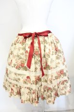 画像3: ATELIER PIERROT / 薔薇柄フリルミニスカート  アイボリー系 O-26-10-11-009-EL-SK-OW-OS (3)