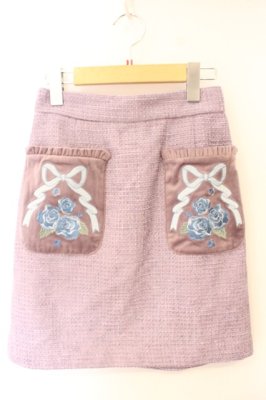 Preview of 刺繍ポケットスカート M ラベンダー