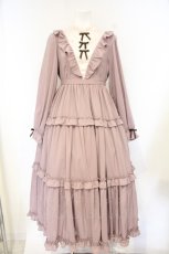 画像2: axes femme kawaii / クラシカルフリルロングワンピ M ピンク O-26-10-11-002-AX-OP-OW-OS (2)