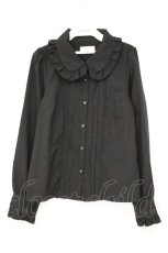 画像1: DearMyLove / 丸襟タックブラウス M クロ O-26-10-12-028-GO-BL-OW-OS (1)