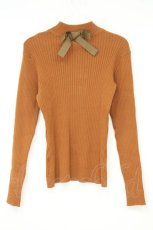 画像3: F&A / バックリボンリブニットプルオーバー F ブラウン O-26-10-12-036-CA-TO-OW-OS (3)