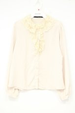 画像1: an another angelus / レースラッフルブラウス F アイボリー O-26-10-12-037-CA-BL-OW-OS (1)