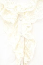 画像2: an another angelus / レースラッフルブラウス F アイボリー O-26-10-12-037-CA-BL-OW-OS (2)