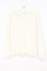 画像1: Amavel / レース配色カットソー  オフシロ O-26-10-12-053-CA-TO-IG-OS (1)