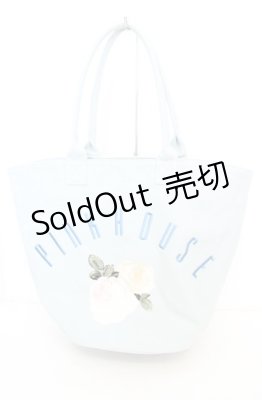 Preview of ホワイトローズ刺繍バッグ  サックス
