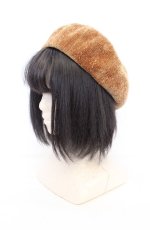 画像2: axes femme / ピン付きモールベレー 57.5cm キャメル O-26-10-12-1001-AX-AC-OW-OS (2)