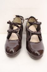 画像2: axes femme POETIQUE / レースアップパンプス L ブラウン O-26-10-12-1024-AX-SH-OW-OS (2)