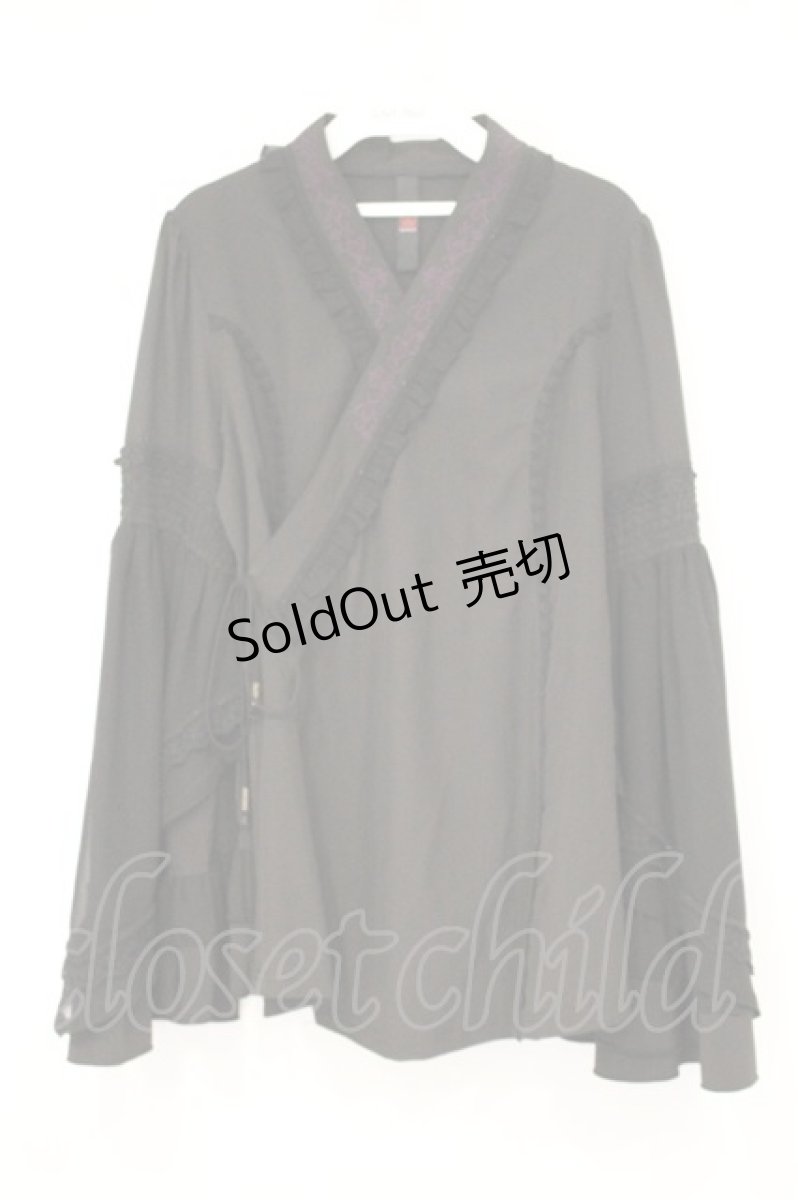 画像1: Ozz oneste / 月兎ブラウス  ブラック×パープル O-26-10-12-059-OO-BL-IG-OS (1)