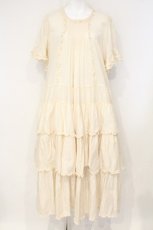 画像1: PINK HOUSE / クロスステッチロゴ刺繍ワンピース  アイボリー O-26-10-12-006-LO-OP-OW-OS (1)