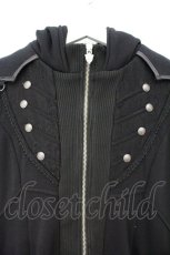 画像2: Ozz oneste / 薔薇刺繍イレヘムロングパーカー  ブラック O-26-10-12-065-OO-JA-IG-OS (2)
