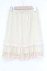 画像3: axes femme / 裾モチーフレース使いペチスカート M イエロー系 O-26-10-12-074-AX-SK-IG-OS (3)