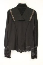 画像4: Ozz oneste / 薔薇刺繍スタンドカラーブラウス  ブラック O-26-10-12-081-OO-BL-IG-OS (4)