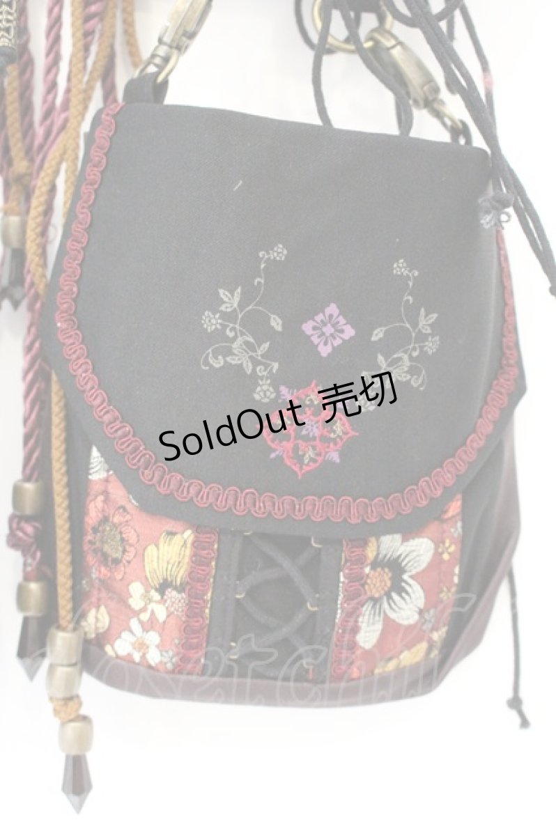 画像3: Ozz oneste / ポーチ付きコルセット  ブラック×レッド系 O-26-10-12-084-OO-TO-IG-OS (3)
