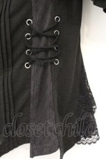 画像3: Ozz oneste / rose刺繍使い 2way frillカットソー（ALYSモデル）  ブラック系 O-26-10-12-095-OO-TO-IG-OS (3)